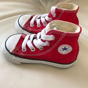 FASH SALE!!!Red toddler converse